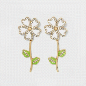 SUGARFIX by BaubleBar White Flower Drop Earrings